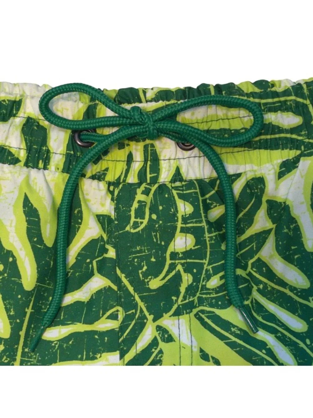 Club Room Leaf Print Swim Trunks XL Elastic Waist Shorts Mesh Lined Bright AOP